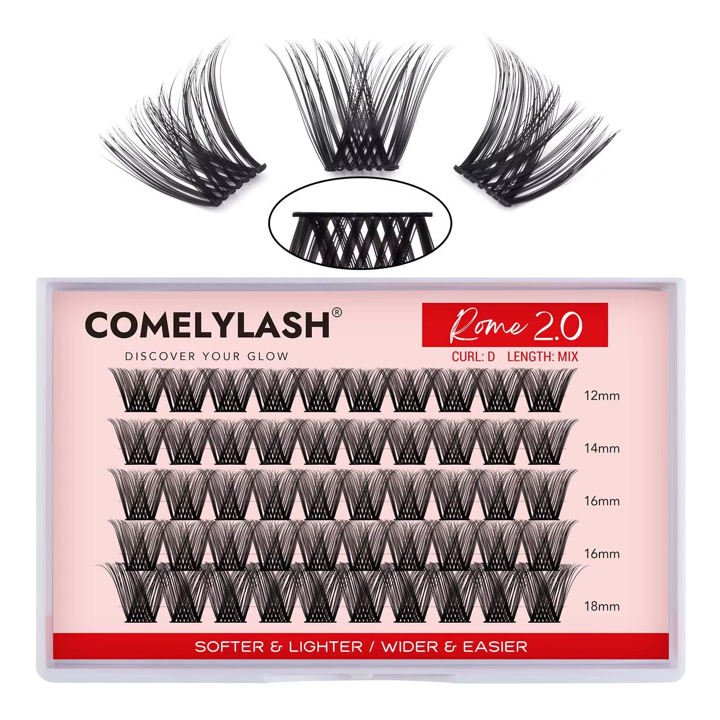 Private Label Lash Clusters DIY Mink Cluster Lash Kit Fluffy Mink Cluster Lashes Wholesale