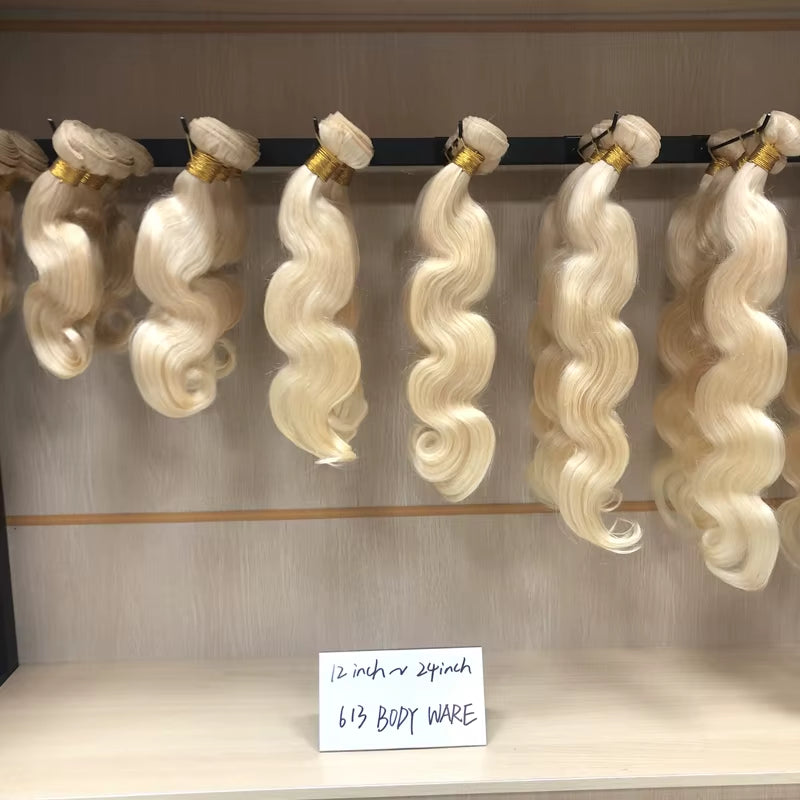 Wholesale Bundles Cuticle Aligned Raw Hair 613 Raw Hair Bundles Brazilian Weaving Indian Hair Bundles